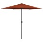 Sombrilla de jardín con palo de aluminio terracota 270x246 cm de vidaXL, Sombrillas - Ref: Foro24-47349, Precio: 73,18 €, Des...
