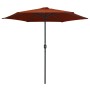 Sombrilla de jardín con palo de aluminio terracota 270x246 cm de vidaXL, Sombrillas - Ref: Foro24-47349, Precio: 73,18 €, Des...