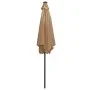 Umbrella with LED lights and a 300 cm gray taupe aluminum pole by vidaXL, Umbrellas - Ref: Foro24-47363, Price: 110,92 €, Dis...