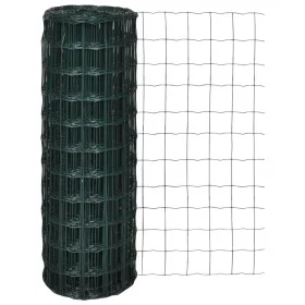 Euro fence set, green steel, 25x0.8 m by vidaXL, fence panels - Ref: Foro24-140590, Price: 64,38 €, Discount: %