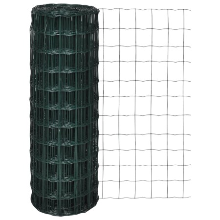 Satz grüner Stahl-Eurozaun 25x0,8 m von vidaXL, Zaunpaneele - Ref: Foro24-140590, Preis: 68,43 €, Rabatt: %