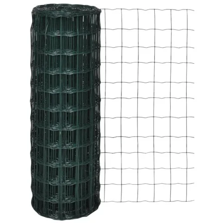 Set de euro valla acero verde 25x0,8 m de vidaXL, Paneles de vallas - Ref: Foro24-140590, Precio: 64,35 €, Descuento: %