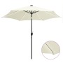 Regenschirm mit LED-Leuchten und weißem Sand Aluminiumstange 300 cm von vidaXL, Sonnenschirme - Ref: Foro24-47361, Preis: 120...