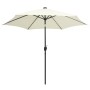 Regenschirm mit LED-Leuchten und weißem Sand Aluminiumstange 300 cm von vidaXL, Sonnenschirme - Ref: Foro24-47361, Preis: 120...