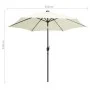 Umbrella with LED lights and white sand aluminum pole 300 cm by vidaXL, Umbrellas - Ref: Foro24-47361, Price: 117,56 €, Disco...