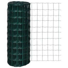Euro fence set, green steel, 10x1 m by vidaXL, fence panels - Ref: Foro24-140573, Price: 39,20 €, Discount: %