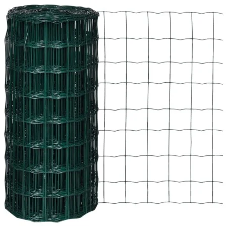 Euro fence set, green steel, 25x0.8 m by vidaXL, fence panels - Ref: Foro24-140578, Price: 50,18 €, Discount: %