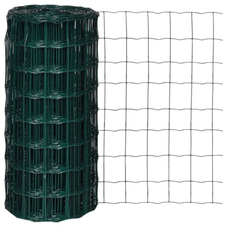 Satz grüner Stahl-Eurozaun 25x0,8 m von vidaXL, Zaunpaneele - Ref: Foro24-140578, Preis: 50,97 €, Rabatt: %