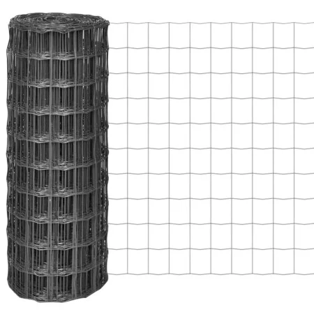 Euro Valla acero gris 25x1 m de vidaXL, Paneles de vallas - Ref: Foro24-142515, Precio: 64,19 €, Descuento: %