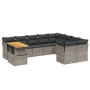 Set mit 10 Gartensofas mit Kissen synthetisches Rattangrau von vidaXL, Gartensets - Ref: Foro24-3271018, Preis: 600,12 €, Rab...