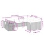 Garden sofa set 10 pieces with gray synthetic rattan cushions by vidaXL, Garden sets - Ref: Foro24-3271018, Price: 609,09 €, ...