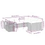 Garden sofa set 10 pieces with gray synthetic rattan cushions by vidaXL, Garden sets - Ref: Foro24-3271018, Price: 614,63 €, ...