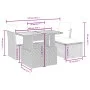 Set mit 6 Gartenmöbeln und Kissen synthetisches Rattangrau von vidaXL, Gartensets - Ref: Foro24-3270808, Preis: 366,19 €, Rab...