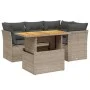 Garden sofa set with 5-piece synthetic rattan gray cushions by vidaXL, Garden sets - Ref: Foro24-3270815, Price: 347,49 €, Di...