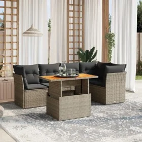 Garden sofa set with 5-piece synthetic rattan gray cushions by vidaXL, Garden sets - Ref: Foro24-3270822, Price: 395,03 €, Di...