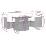 Garden sofa set with 5-piece synthetic rattan gray cushions by vidaXL, Garden sets - Ref: Foro24-3270822, Price: 395,03 €, Di...