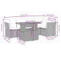 Set Gartensofas mit Kissen 5 Stück synthetisches Rattangrau von vidaXL, Gartensets - Ref: Foro24-3270822, Preis: 390,42 €, Ra...