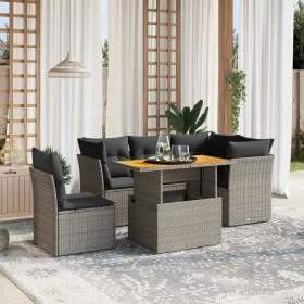 Set Gartensofas mit Kissen 5 Stück synthetisches Rattangrau von vidaXL, Gartensets - Ref: Foro24-3270836, Preis: 395,03 €, Ra...