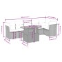 7-piece garden sofa set with gray PE rattan cushions by vidaXL, Garden sets - Ref: Foro24-3270843, Price: 443,77 €, Discount: %