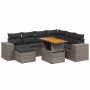 Set mit 8 Gartensofas und Kissen synthetisches Rattangrau von vidaXL, Gartensets - Ref: Foro24-3272754, Preis: 516,50 €, Raba...