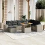 Garden furniture set 9 pieces and gray synthetic rattan cushions by vidaXL, Garden sets - Ref: Foro24-3272775, Price: 582,97 ...