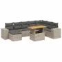 Garden furniture set 9 pieces and gray synthetic rattan cushions by vidaXL, Garden sets - Ref: Foro24-3272775, Price: 582,97 ...