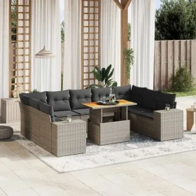 Set mit 10 Gartensofas mit Kissen synthetisches Rattangrau von vidaXL, Gartensets - Ref: Foro24-3272782, Preis: 656,53 €, Rab...