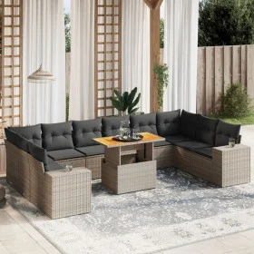 Garden sofa set 11 pieces and gray synthetic rattan cushions by vidaXL, Garden sets - Ref: Foro24-3272810, Price: 705,25 €, D...