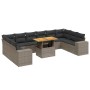Garden sofa set 11 pieces and gray synthetic rattan cushions by vidaXL, Garden sets - Ref: Foro24-3272810, Price: 704,41 €, D...