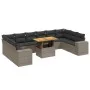 Garden sofa set 11 pieces and gray synthetic rattan cushions by vidaXL, Garden sets - Ref: Foro24-3272810, Price: 705,25 €, D...