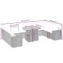 Garden sofa set 11 pieces and gray synthetic rattan cushions by vidaXL, Garden sets - Ref: Foro24-3272810, Price: 705,25 €, D...