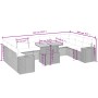 Set mit 11 Gartensofas und Kissen synthetisches Rattangrau von vidaXL, Gartensets - Ref: Foro24-3272810, Preis: 704,41 €, Rab...