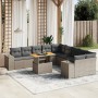Set mit 11 Gartensofas und Kissen synthetisches Rattangrau von vidaXL, Gartensets - Ref: Foro24-3272831, Preis: 704,41 €, Rab...