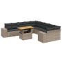 Set mit 11 Gartensofas und Kissen synthetisches Rattangrau von vidaXL, Gartensets - Ref: Foro24-3272831, Preis: 704,41 €, Rab...