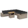 Set mit 11 Gartensofas und Kissen synthetisches Rattangrau von vidaXL, Gartensets - Ref: Foro24-3272831, Preis: 705,25 €, Rab...