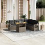 7-teilige Gartensofagarnitur mit grauen PE-Rattankissen von vidaXL, Gartensets - Ref: Foro24-3271774, Preis: 467,07 €, Rabatt: %
