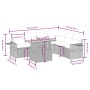 7-teilige Gartensofagarnitur mit grauen PE-Rattankissen von vidaXL, Gartensets - Ref: Foro24-3271774, Preis: 467,07 €, Rabatt: %