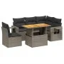 Set mit 6 Gartenmöbeln und Kissen synthetisches Rattangrau von vidaXL, Gartensets - Ref: Foro24-3271760, Preis: 404,82 €, Rab...