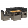 Set mit 6 Gartenmöbeln und Kissen synthetisches Rattangrau von vidaXL, Gartensets - Ref: Foro24-3271760, Preis: 410,40 €, Rab...