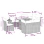 9-teiliges Gartenmöbel-Set und Kissen synthetisches Rattangrau von vidaXL, Gartensets - Ref: Foro24-3271851, Preis: 619,93 €,...