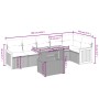 7-piece garden sofa set with gray PE rattan cushions by vidaXL, Garden sets - Ref: Foro24-3273972, Price: 460,76 €, Discount: %