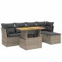 6-piece garden furniture set with gray synthetic rattan cushions by vidaXL, Garden sets - Ref: Foro24-3275468, Price: 361,19 ...