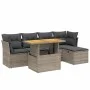 Set mit 6 Gartenmöbeln und Kissen synthetisches Rattangrau von vidaXL, Gartensets - Ref: Foro24-3275468, Preis: 372,78 €, Rab...