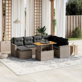 Set mit 8 Gartensofas und Kissen synthetisches Rattangrau von vidaXL, Gartensets - Ref: Foro24-3275608, Preis: 500,40 €, Raba...