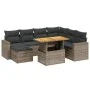 Garden sofa set 8 pieces and gray synthetic rattan cushions by vidaXL, Garden sets - Ref: Foro24-3275608, Price: 509,68 €, Di...