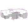 9-teiliges Gartenmöbel-Set und Kissen synthetisches Rattangrau von vidaXL, Gartensets - Ref: Foro24-3275629, Preis: 567,01 €,...