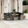 Set de sofás de jardín 8 pzas y cojines ratán sintético gris de vidaXL, Conjuntos de jardín - Ref: Foro24-3275496, Precio: 49...