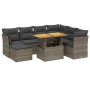 Set mit 8 Gartensofas und Kissen synthetisches Rattangrau von vidaXL, Gartensets - Ref: Foro24-3275496, Preis: 495,68 €, Raba...