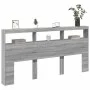 Bettkopfteil mit LED-Licht Sonomagrau 200x17x102 cm von vidaXL, Kopf- und Fußteile - Ref: Foro24-839222, Preis: 109,47 €, Rab...