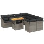 9-teiliges Gartenmöbel-Set und graue synthetische Rattankissen von vidaXL, Gartensets - Ref: Foro24-3270724, Preis: 565,03 €,...